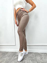 Шкіряні штани з кишенями "Kors" (тонкі) оптом | Батал