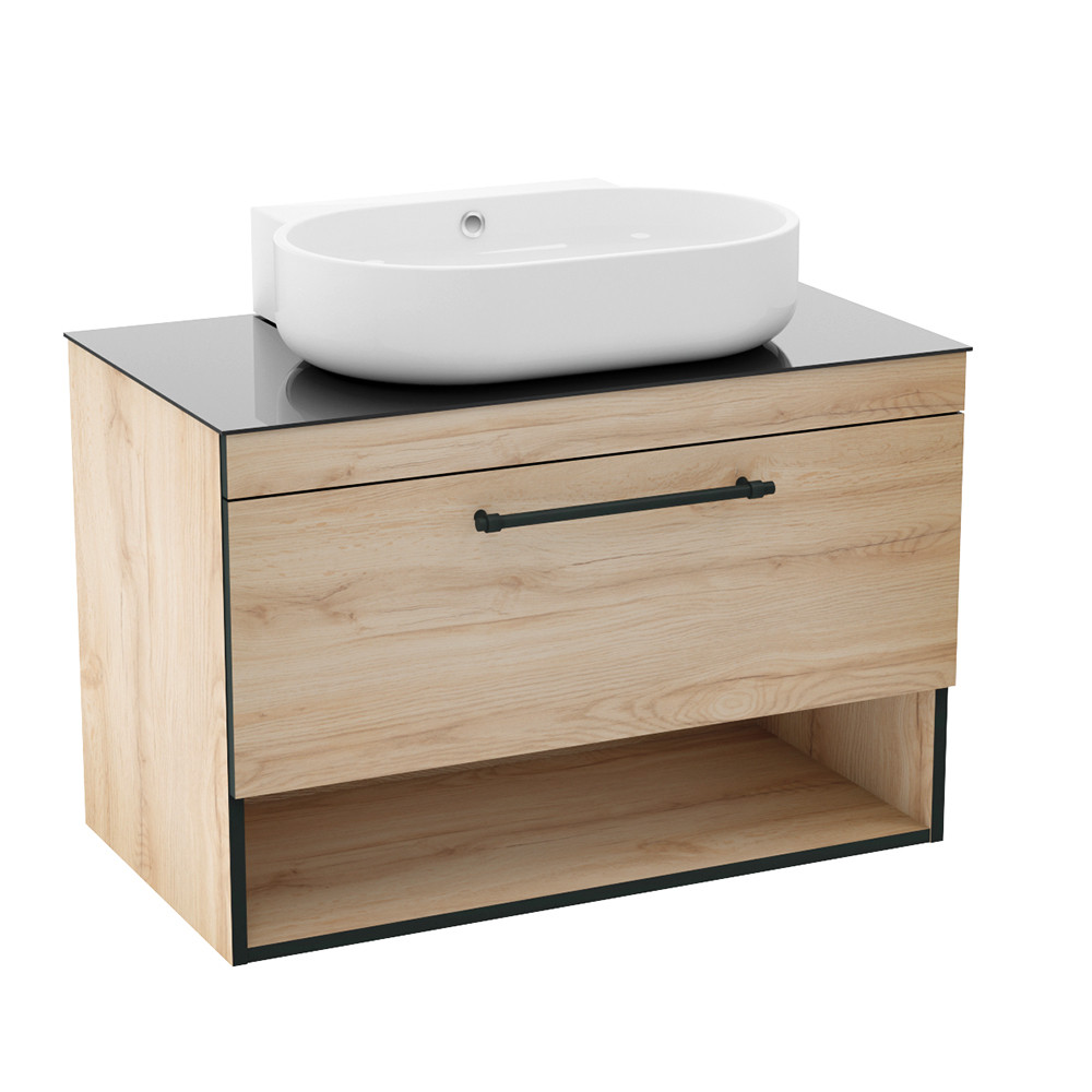 Тумба з раковиною Imprese Black Edge f32119OK 90 см