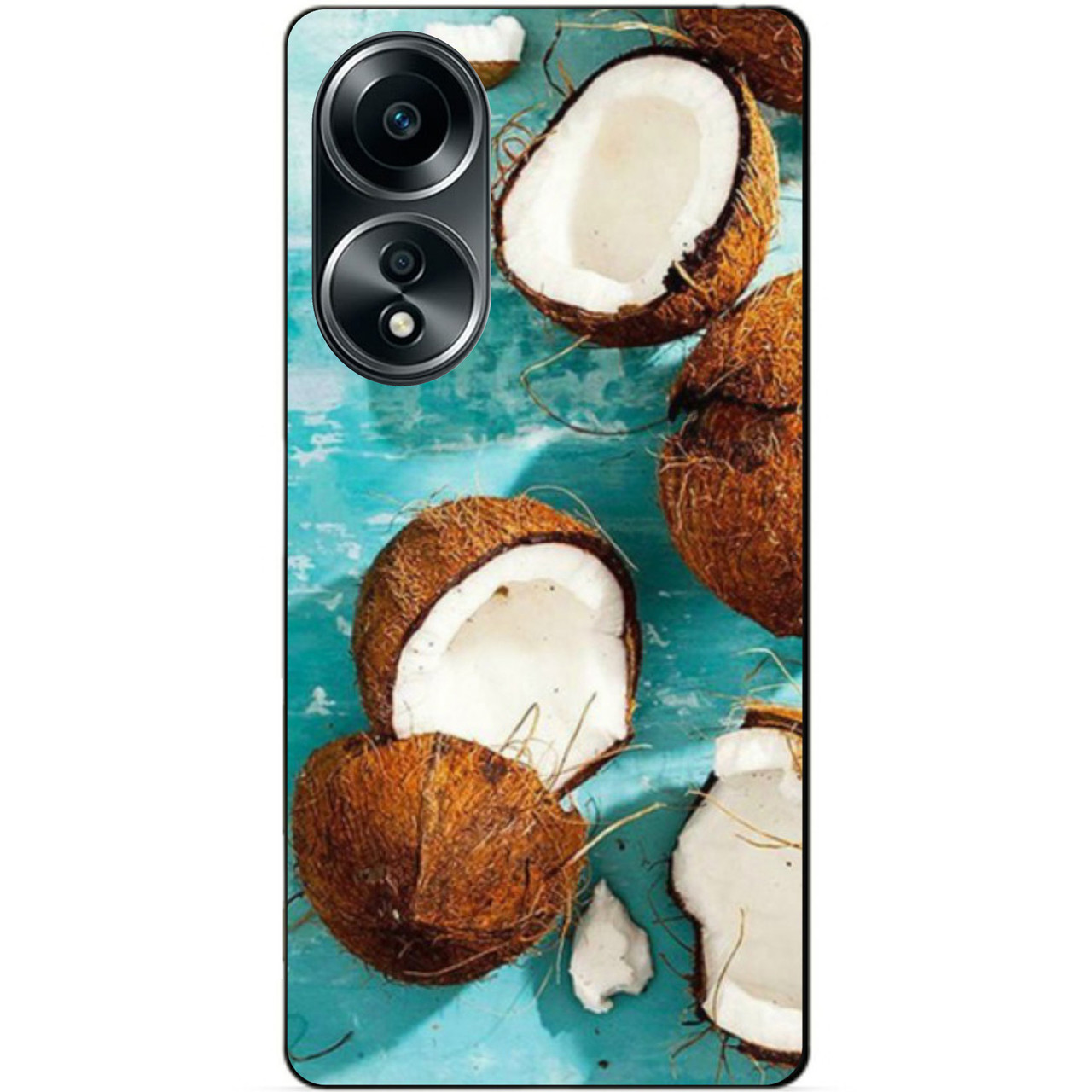 Силіконовий бампер чохол для Oppo A58 з малюнком Кокоси