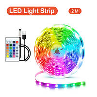 Светодиодная RGB лєнта 2М. с пультом в комплекте 60LED/m USB LED