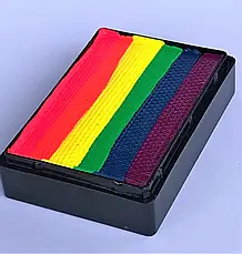 Аквагрим GrimMaster Спліт Кейк Неонова Веселка/ Neon Rainbow 35 g, фото 5