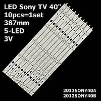 LED підсвітка Sony TV 40" 2013SONY40A 3228 05 REV1.0 KDL-40R483B, KDL-40R453, KDL-40W605B, KDL-40RM10B 10шт.