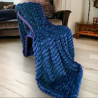 Плед шиншилла размер 200*230 Тм Home textile Chinchilla Plaid синий