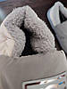 Дутики UGG на гнучкій високій підошві двокольорові СІРІ з БІЛИМ автоледі унісекс зимові сліпони, фото 6