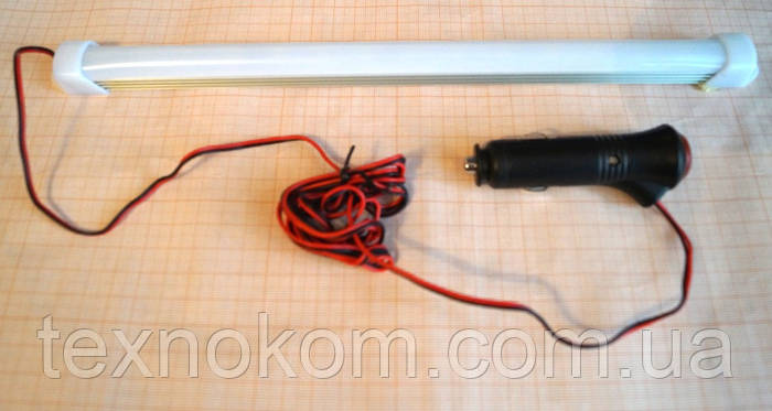 Светодиодная лампа 12V9Watt LED планка с питанием от прикуривателя ...