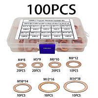 Медные Шайбы DIN 125 M4 M5 M6 M8 M10 M12 M14 Набор 100 шт Spec (SP-0687100)