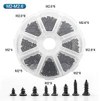 Набір Саморізів 400шт/M2;M2.6 з Потайною Головкою SPEC (SP-240400)