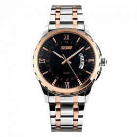 Годинник наручний Skmei 9069 Original (Rose Gold — Black, 9069TRGBK) | Чоловічий наручний годинник