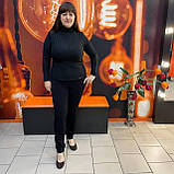 Гольф жіночий віскоза коса облягаючий силует горло 48 чорний, фото 2