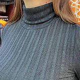 Гольф жіночий віскоза коса облягаючий силует горло 48 чорний, фото 3