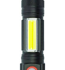 Кишеньковий ручний акумуляторний ліхтар RB-244 ліхтарик із зумом P90+COB Zoom Micro-USB, фото 5