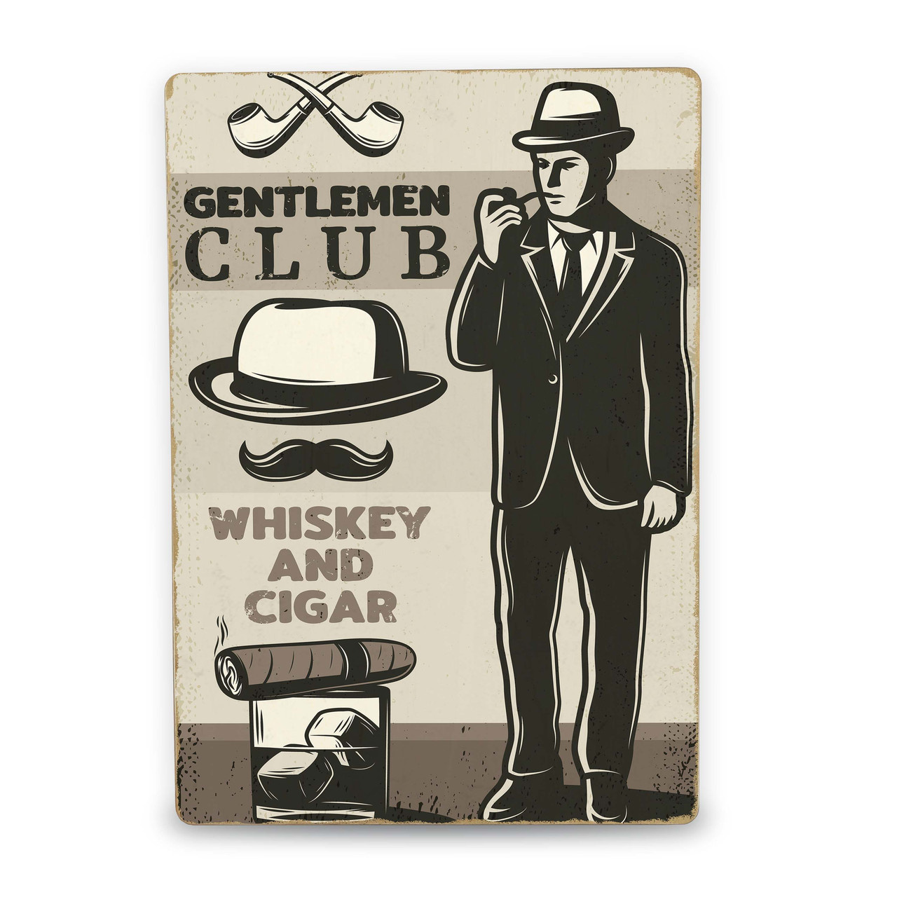 Дерев'яний постер Gentlemen club А5