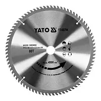 Диск пильный по дереву YATO 315 Х 30 Х 3.5 Х 2.5 мм 80 зубцов R.P.M ДО 4500 об./мин.