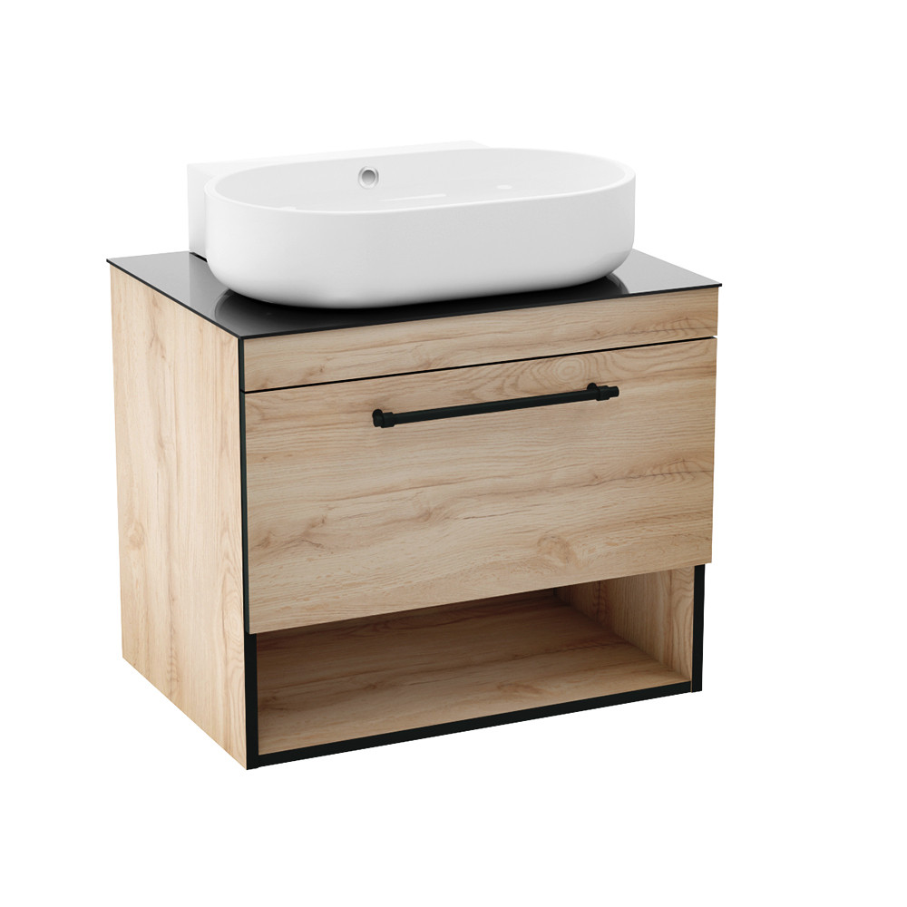 Тумба з раковиною Imprese Black Edge f32117OK 70 см