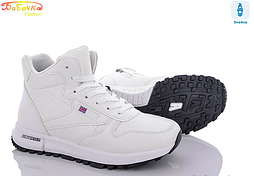 Білі стильні  високі жіночі кросівки черевики зі штучної шкіри на блискавці та на шнурівці Якість! Розміри 36-41