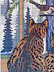 Набір для вишивання за нанесеною на канву схемою "Look at each other".  AIDA 14CT printed, 29*55 см, фото 6
