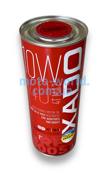 Олива XADO 4Т 10W40 Atomik Oil 1л синтетика (Червона банка)