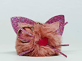 Брелок хутряний Shantou "Блискучі вушка" 7 см фіолетовий 97655-98743-3