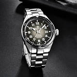 Механічний з автопідзаводом водонепроникний (10ATM) годинник Pagani Design PD-1649 Silver-Black, фото 3