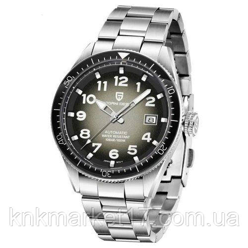 Механічний з автопідзаводом водонепроникний (10ATM) годинник Pagani Design PD-1649 Silver-Black, фото 1