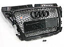 Решітка радіатора Audi A3 2008-2011 стиль RS3 (Black Quattro), фото 2
