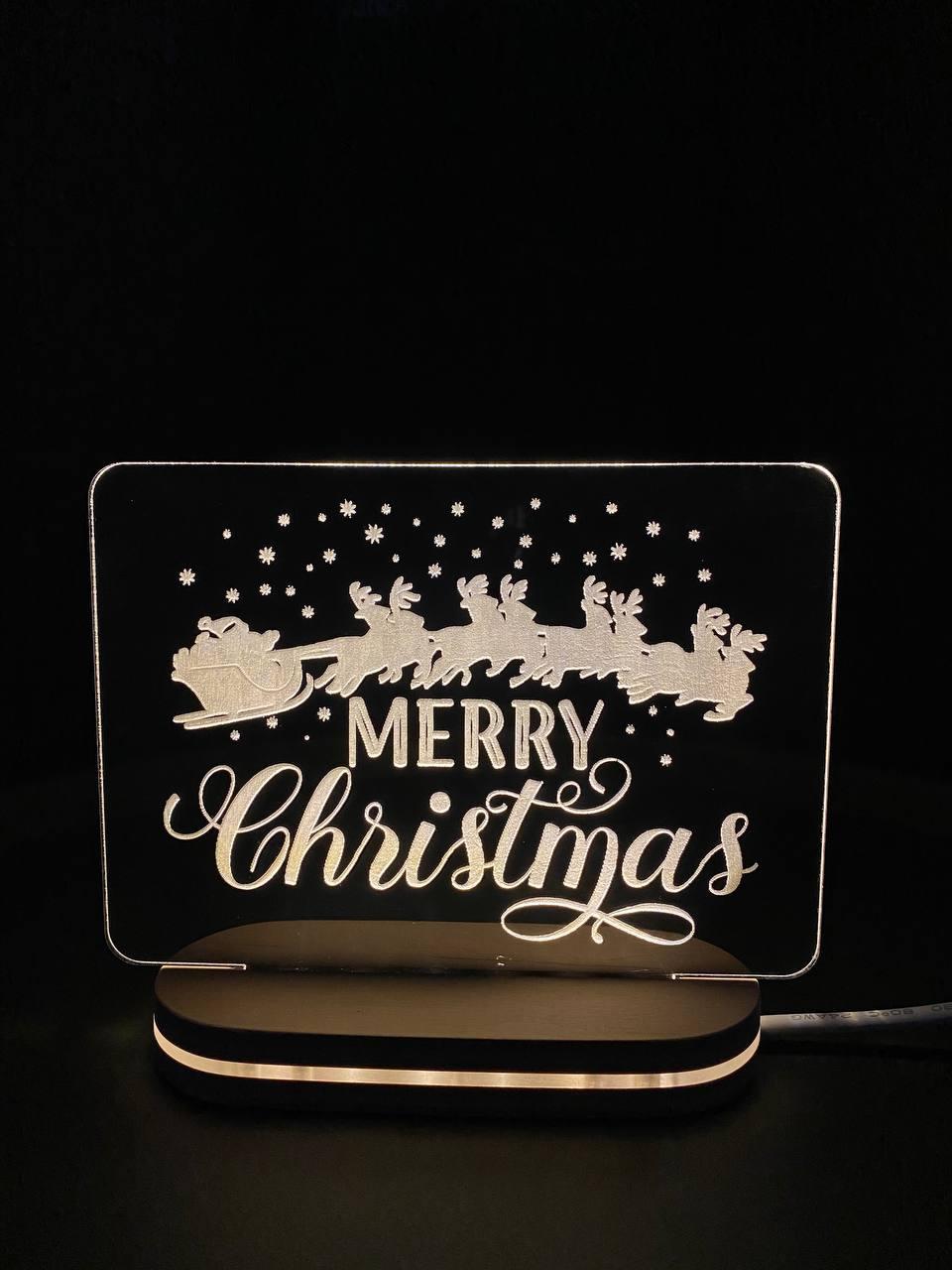 Оригінальній нічник подарунок З Різдвом Marchel shop 11*14 см, фото 1
