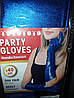 Рукавички блискучі довгі 43 см (сині), фото 2