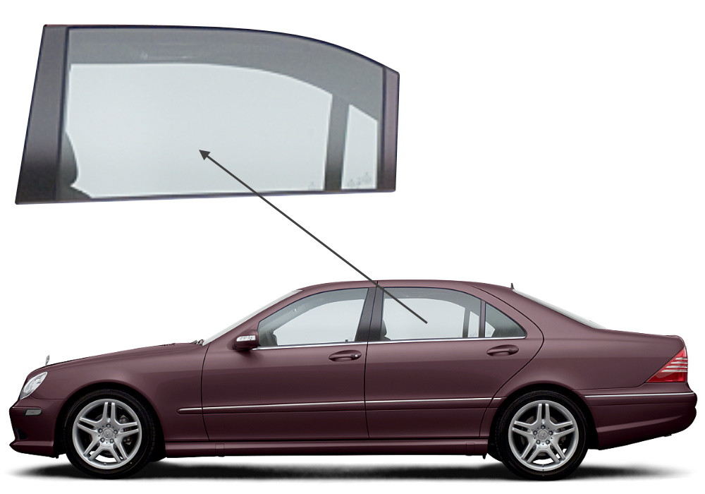 Бічне скло Mercedes S-Class W220 1998-2005 задніх дверей ліве