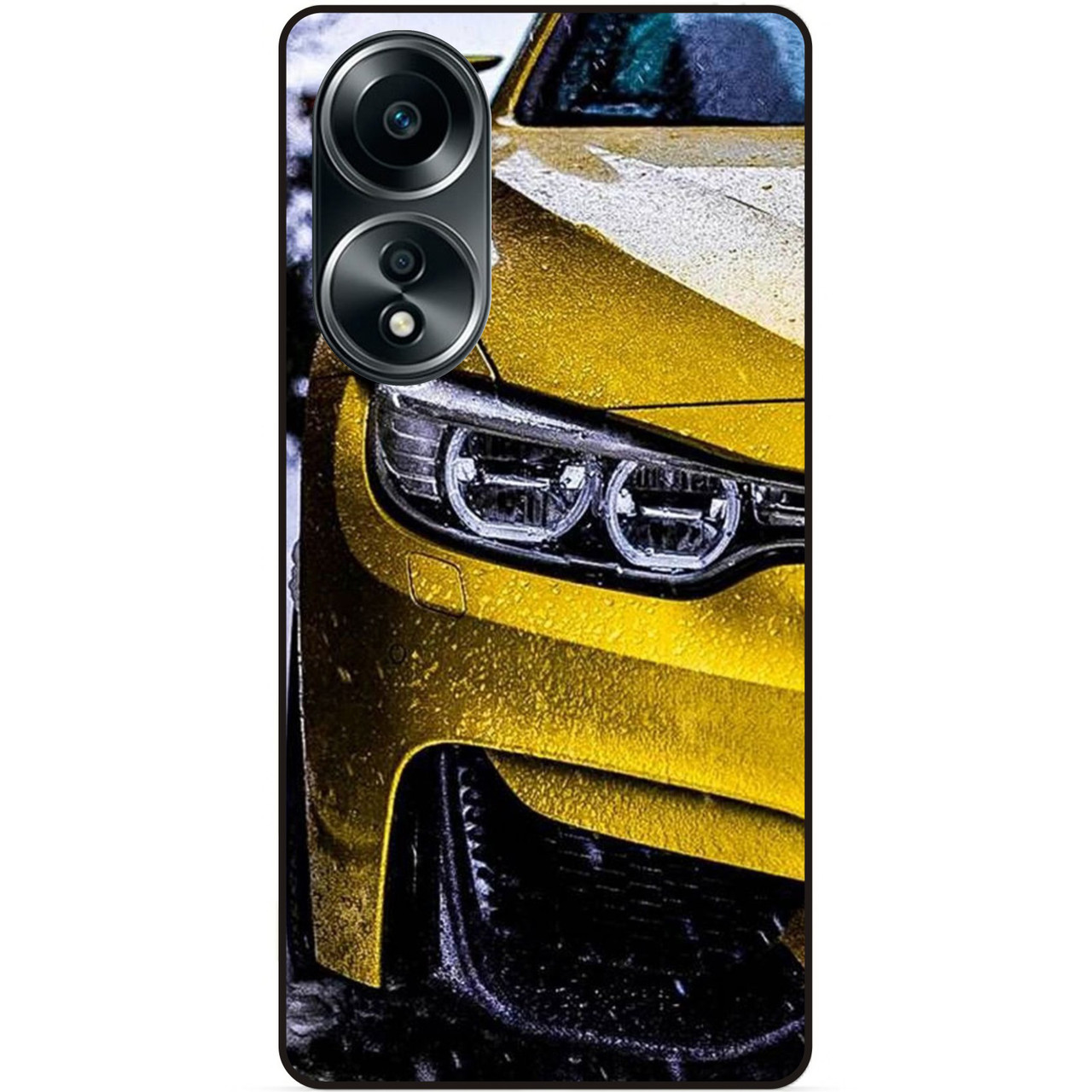 Силіконовий бампер чохол для Oppo A58 з малюнком BMW БМВ автомашина