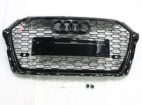 Решітка радіатора Audi A3 2016-2020 стиль RS3 (Black Quattro)