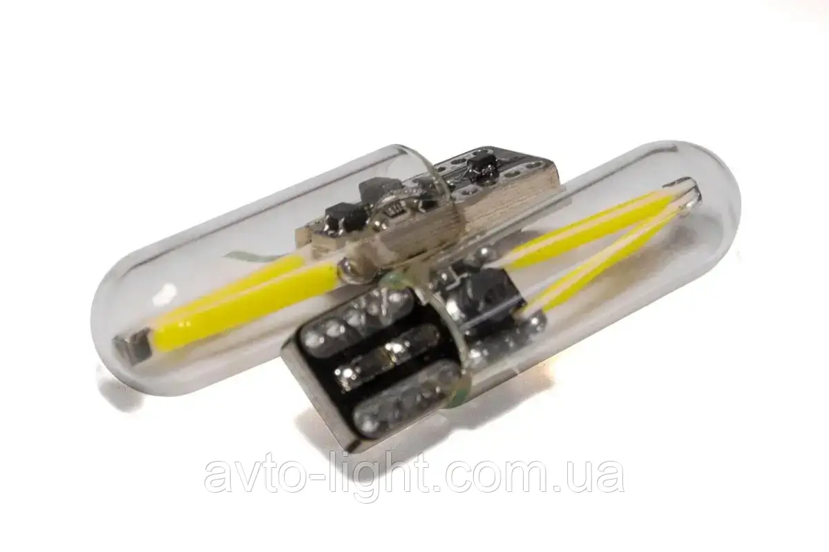 Світлодіодна лампа StarLight T10 1 діод 12 V COB 1 W WHITE мультиполярна/скрята колба/листовка плата