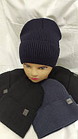 Шапка підліткова в'язана на флісі