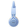 Навушники дитячі з вушками провідні з мікрофоном Hoco W36, накладні дитячі навушники котики cat блакитні, фото 7