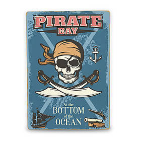 Дерев'яний постер Pirate bay А5