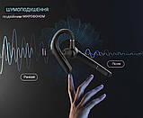 Бездротова bluetooth гарнітура G3 активне шумопоглинання підключається до двох пристроїв одночасно, фото 7