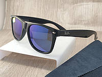 Поляризационные солнцезащитные очки (Polaroid) Ray Ban Wayfarer синие, polarized glasses очки синие зеркальные