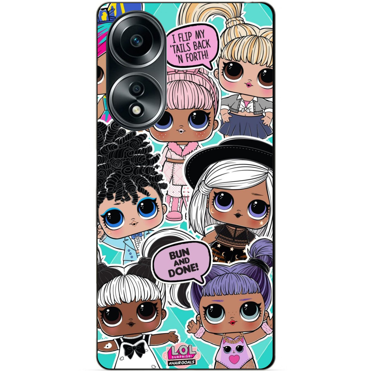 Силіконовий бампер чохол для Oppo A58 з малюнком Лялечки LOL LОЛ