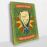 Дерев'яний постер ідея ніколи не вмирає А5, фото 2