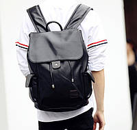 Модный мужской рюкзак черный портфель в подарок Toyvoo Модний чоловічий рюкзак чорний портфель в подарунок