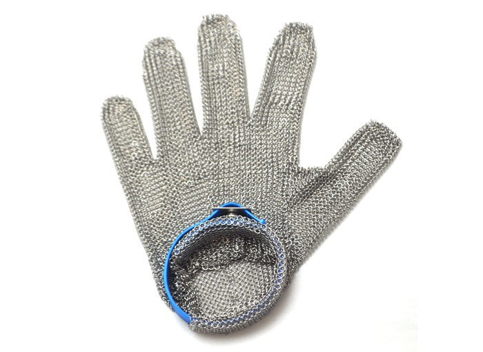 Кольчужна рукавичка 5-ти пала Forest 383240 розмір L синій ремінь