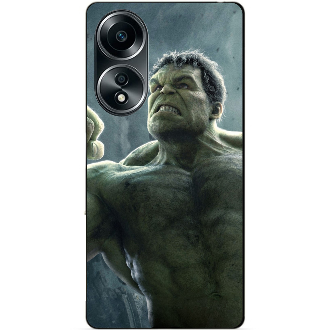 Силіконовий бампер чохол для Oppo A58 з малюнком Халк Hulk