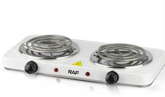 Плита електрична RAF 8020B спіральна 2 конфорки Біла