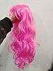 Перука довгий каскад рожевий,65 см, фото 2