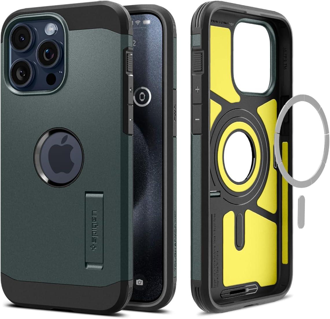 Чохол Spigen Tough Armor Mag MagSafe Abyss Green для iPhone 15 Pro ACS06735