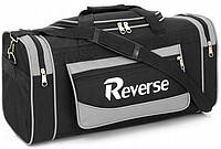 Средняя дорожная сумка из кордуры 45L Reverse черная с серым Toyvoo Середня дорожня сумка з кордури 45L