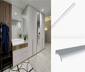 Ручка меблева торцева довга 1170/1200мм Long E. Колір алюміній