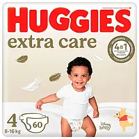 Подгузники Huggies Extra Care 4 (8 - 16 кг) 60 шт