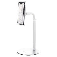 Настольный держатель Hoco PH30 Soaring series metal desktop stand 4,7-10" White