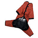 Комбінезон двосторонній 40 см (об'єм до 62см) червоний/чорний розм 7 для собак, фото 3