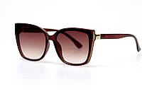 Коричневые классические очки для женщин на лето солнцезащитные очки женские Toyvoo Коричневі класичні очки для